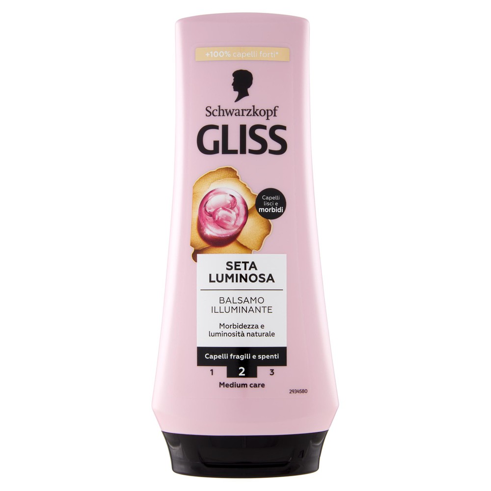 Balsamo Illuminante Per Capelli Spenti Seta Luminosa Gliss - Foto 1