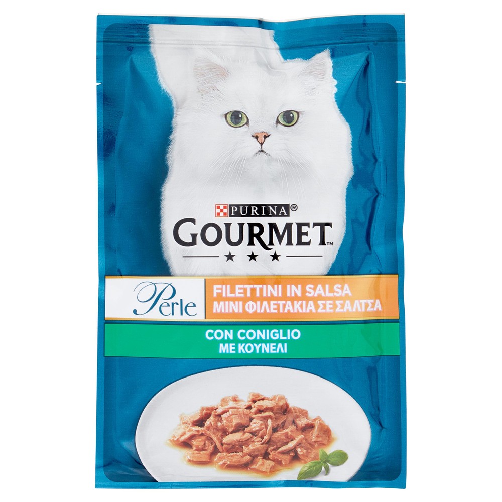 Alimento Umido Per Gatti Al Coniglio Perle Gourmet - Foto 1