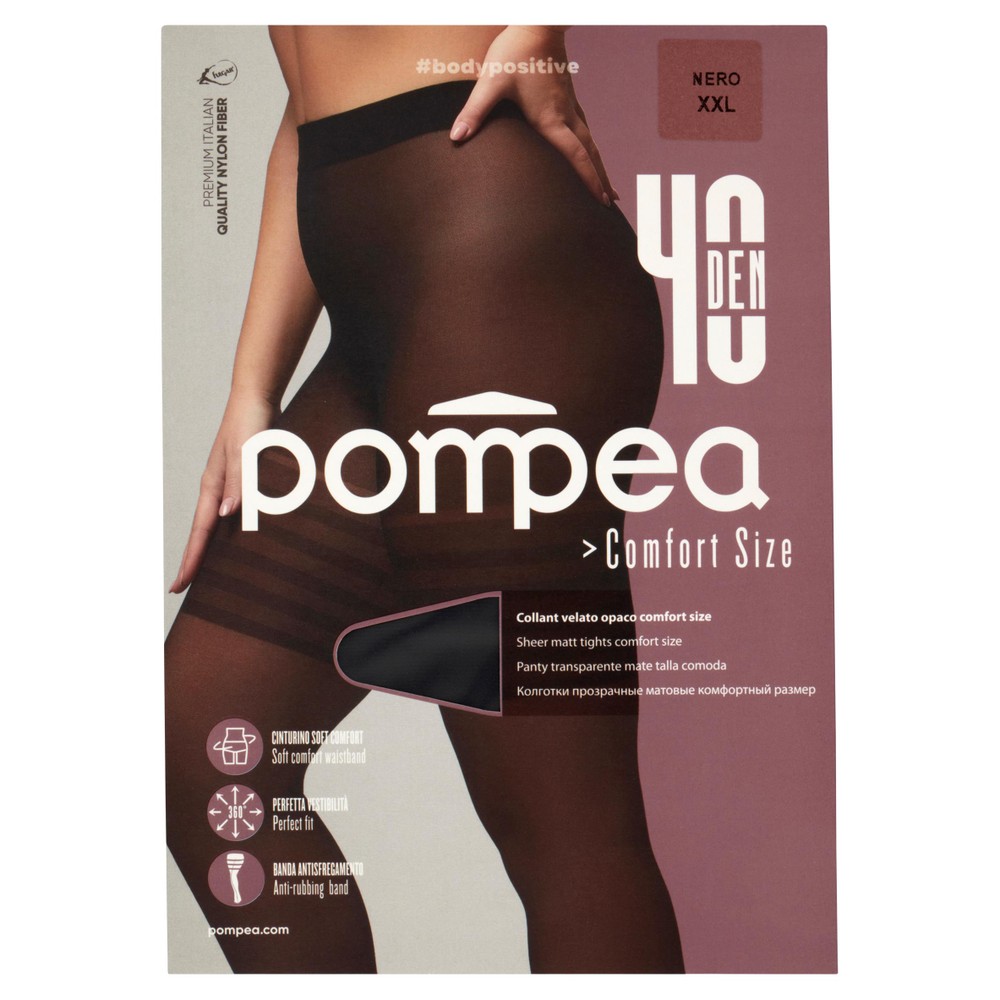 Collant Comfort Size Tg XXL Nero 40 Denari Pompea - Foto 1