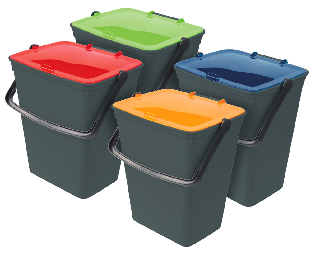 Kit 4 Secchi Per La Raccolta Differenziata Art Plast Da L. 15 Cad. - Foto 1