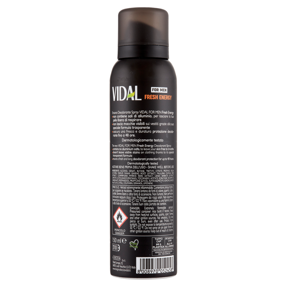 Deodorante Spray Men Fresh Vidal - Foto 3