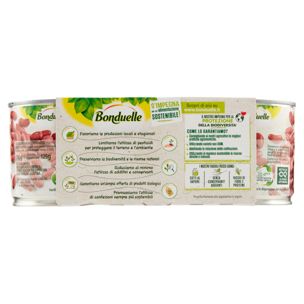 Fagioli Rossi Al Vapore 3x125g Bonduelle - Foto 3