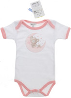 Body Neonata Mezza Manica 6/9 Mesi Bianco C/Stampa Bordo Rosa Delinea
