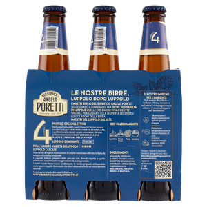 Birra Poretti Chiara 4 Luppoli 3 Bottiglie Da Cl.33 - Foto 3