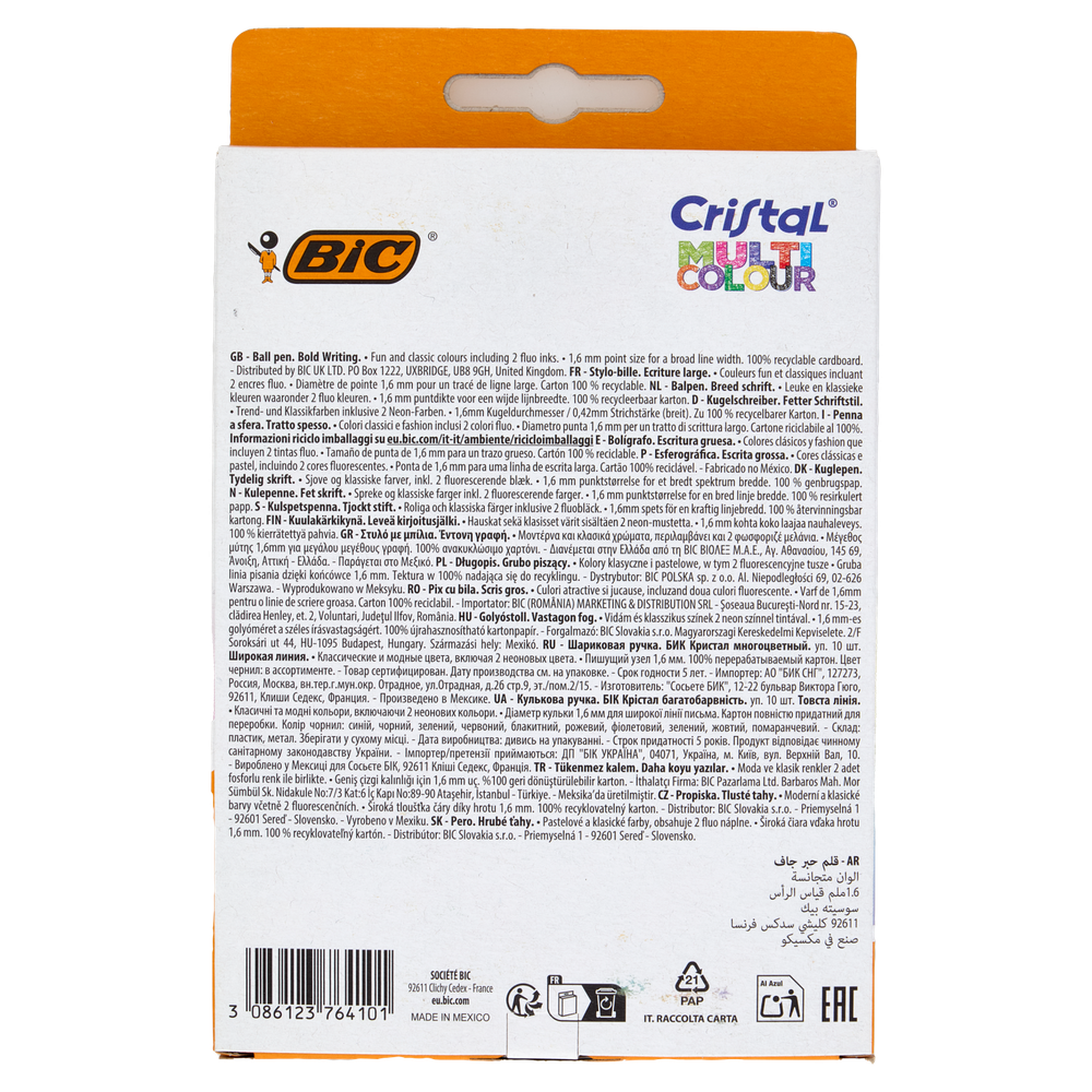 Penne A Sfera Cristal Multicolour Bic - Foto 3