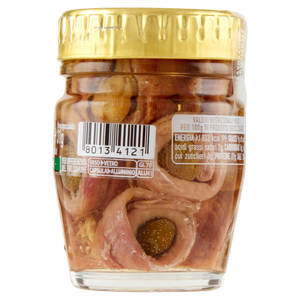 Filetti Di Alici Con Cappero In Olio Di Oliva Gr.60 Zarotti - Foto 3