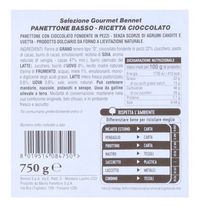 Panettone Con Gocce Di Cioccolato Selezione Gourmet Bennet - Foto 3