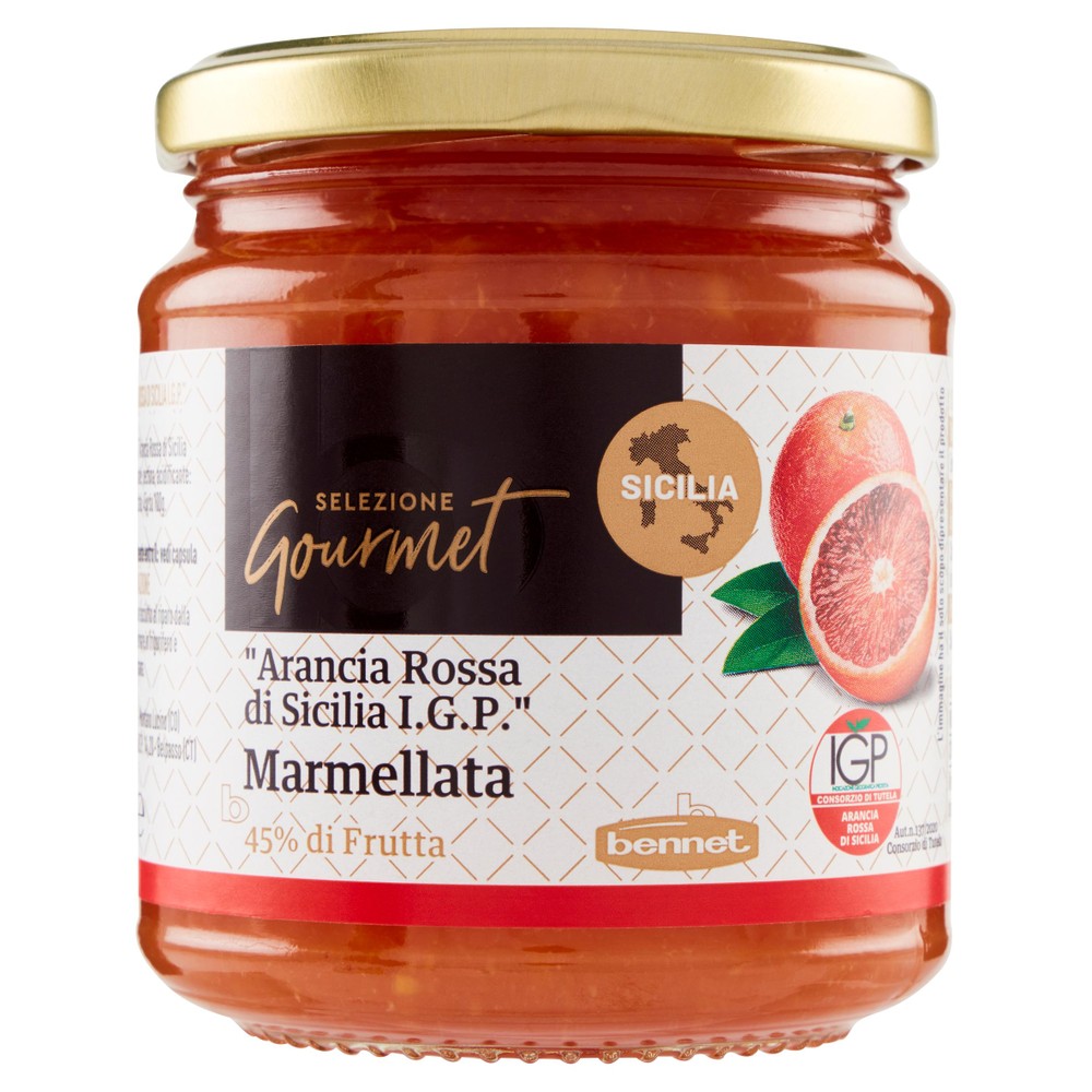 Marmellata Di Arancia Rossa Di Sicilia Igp Selezione Gourmet Bennet