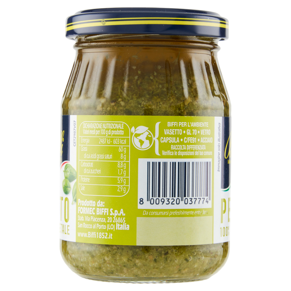 Pesto 100% Vegetale Senza Formaggio Che Sugo! Biffi - Foto 2