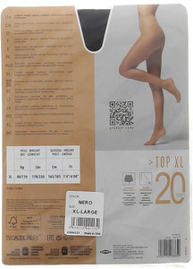 Top 20 Collant Tg XL Nero 20 Denari Pompea - Foto 2