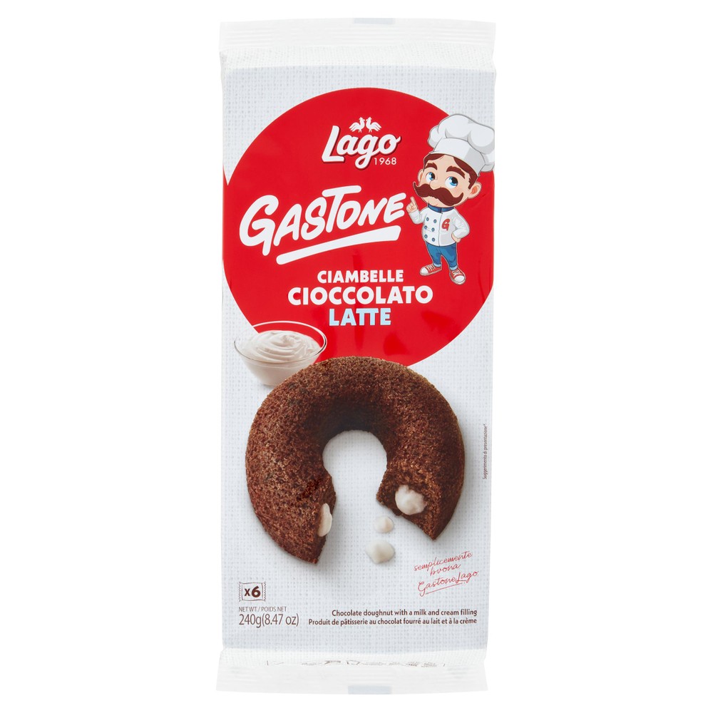 Ciambelle Al Cioccolato Con Panna E Latte 6x40g Gastone Lago - Foto 1