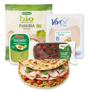 Piadina x3 con Petto Tacchino, Salsa Guacamole e Pomodorini - Foto 1