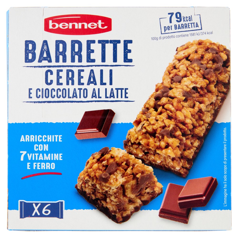Barrette Cereali E Cioccolato Al Latte 6x21g Bennet - Foto 1