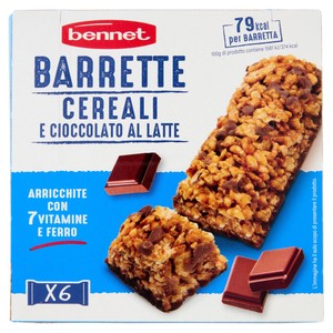 Barrette Cereali E Cioccolato Al Latte 6x21g Bennet - Foto 1