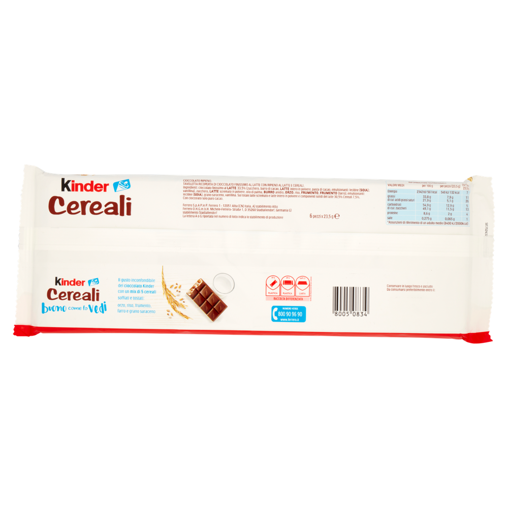 Tavoletta Di Cioccolato Kinder Cereali 6x23,5g Kinder - Foto 3