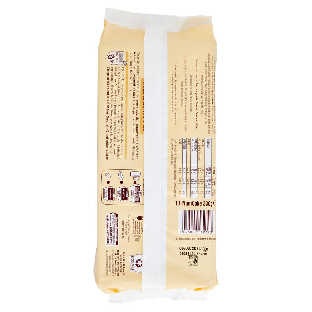 Merendine Plumcake Classico Con Yogurt 10x33g Mulino Bianco - Foto 3