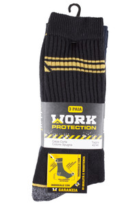 Calze Da Lavoro Uomo 43/46 Nero/Grigio/Blu Conf Da 3 - Foto 1