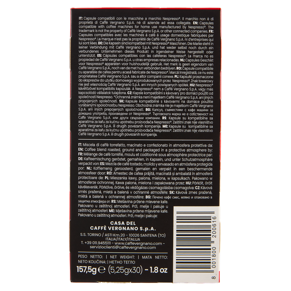Capsule Compatibili Nespresso Cremoso X30 Caffe' Vergnano - Foto 3