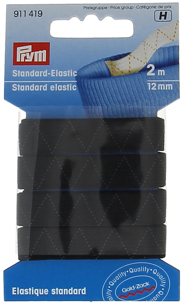 Elastico Lavabile Largo Nero Mm.12 X Mt.2 Prym - Foto 1