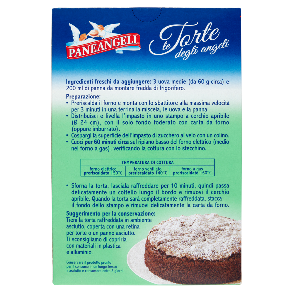 Preparato Torta Cioccolato Soffice Le Torte Degli Angeli Paneangeli - Foto 3