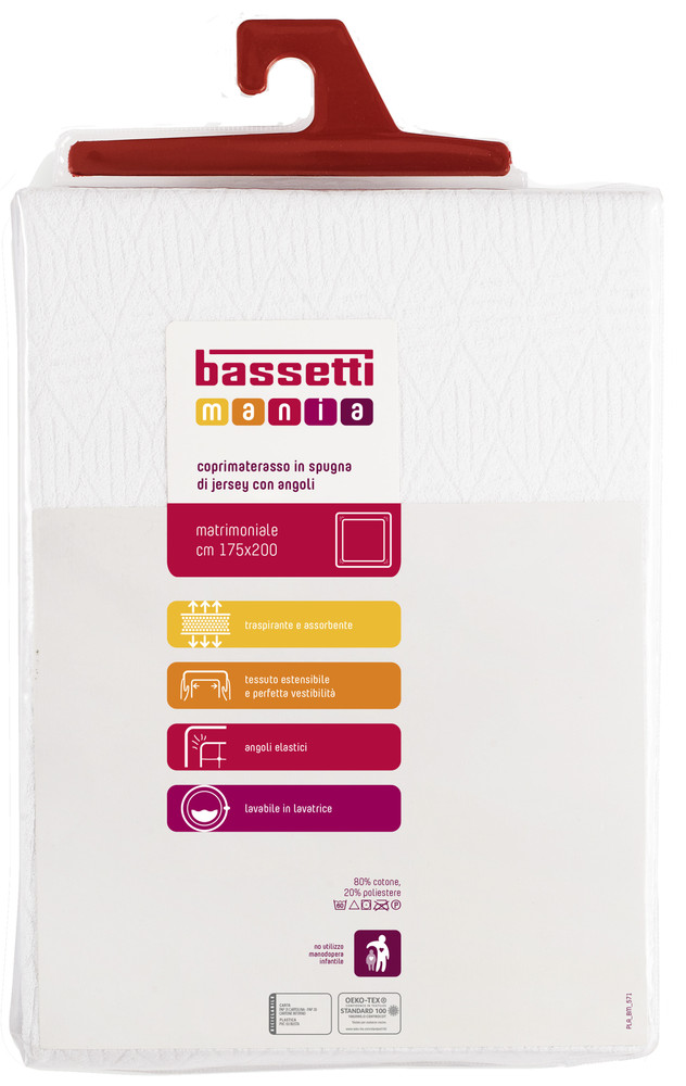 Coprimaterasso Con Angoli 2 Piazze Cm 175x200 Bassettimania - Foto 1