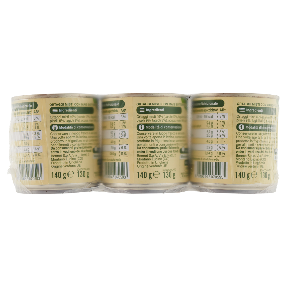 Fantasia Di Verdure Cotte Al Vapore 3x140g Bennet - Foto 3