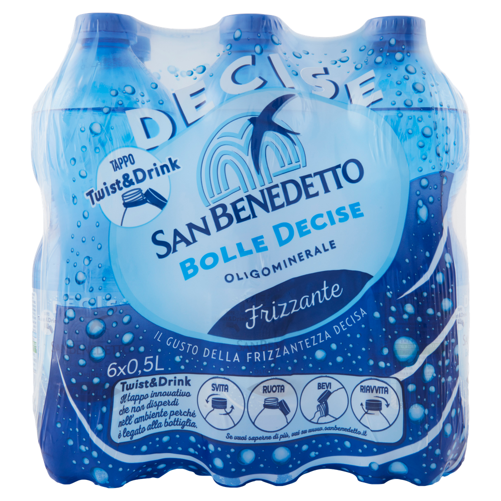 Acqua Frizzante San Benedetto 6 Da L.0,5