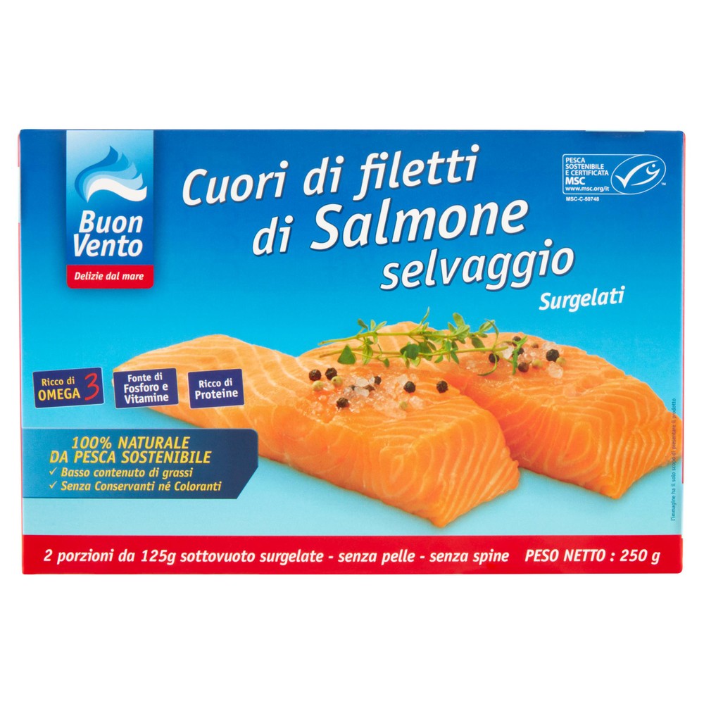 Cuori Di Filetto Di Salmone Selvaggio Buon Vento - Foto 1