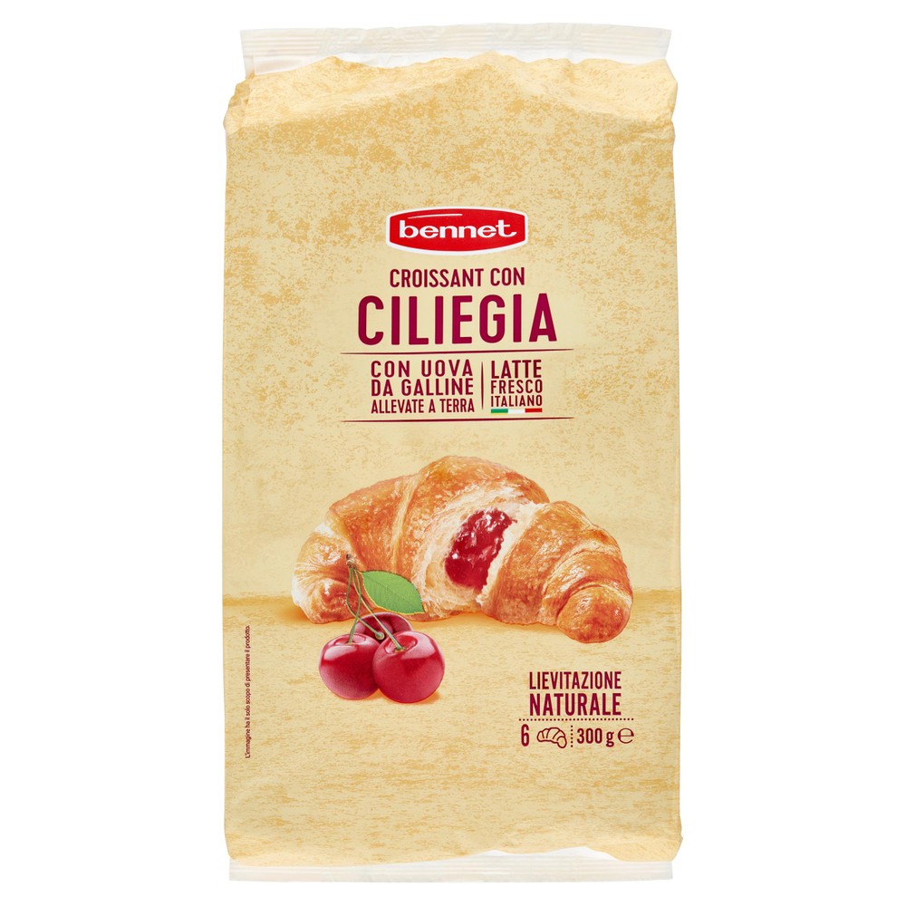 Croissant Alla Ciliegia Lievitazione Naturale 6x50g Bennet - Foto 1