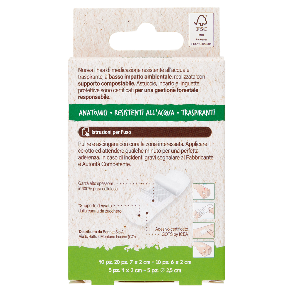Bennet Cerotti Eco Assortiti Trasparenti Supporto Origine Vegetale - Foto 3