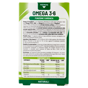 Integratore Omega 3-6 Funzione Cardiaca 32 Capsule Equilibra - Foto 3