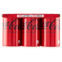 6 Lattine Mini Coca Cola Zero