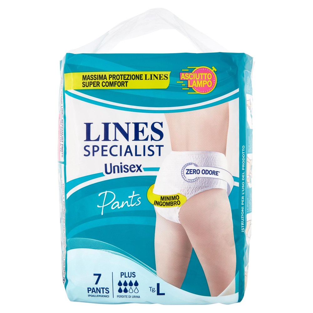 Pants Plus Unisex Per Incontinenza Taglia L Lines Specialist
