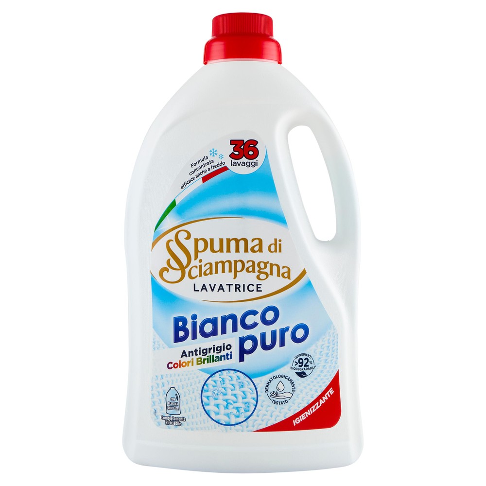 Detersivo Liquido Per Lavatrice Biancopuro Spuma Di Sciampagna - Foto 1