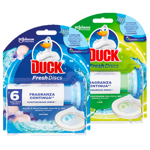 Dischi Gel Igienizzanti Wc Fragranze Marine E Lime Duck Fresh Discs