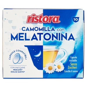 Camomilla Con Melatonina Ristora In Capsule Compatibili Dolce Gusto,