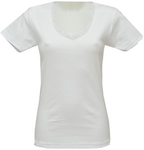 Maglia Donna Mezza Manica Con Pizzo Macram   4 Bianco Delinea - Foto 1