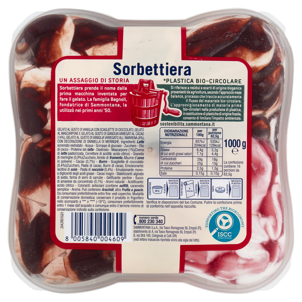 Sorbettiera Stracciatella,Mascarpone, Spagnola E Gianduia Sammontana - Foto 3