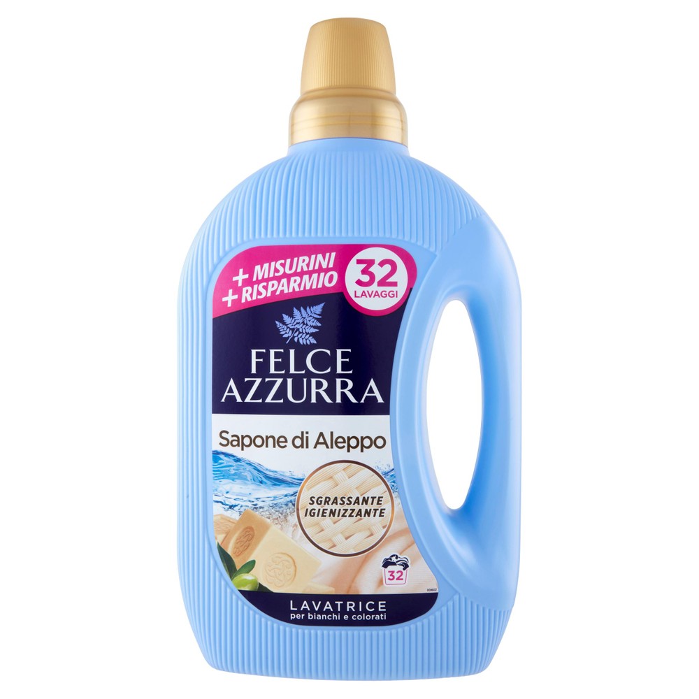 Detersivo Liquido Lavatrice Sapone Di Aleppo Felce Azzurra 32 Lavaggi - Foto 1