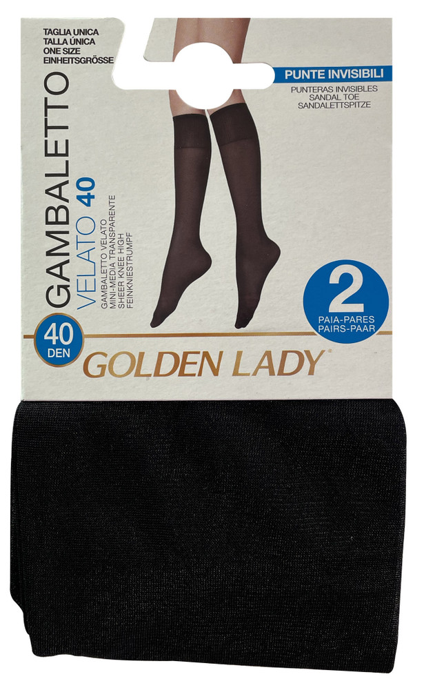 Gambaletti Velati Donna Unica Nero 40 Denari Golden Lady Conf. Da 2 - Foto 1