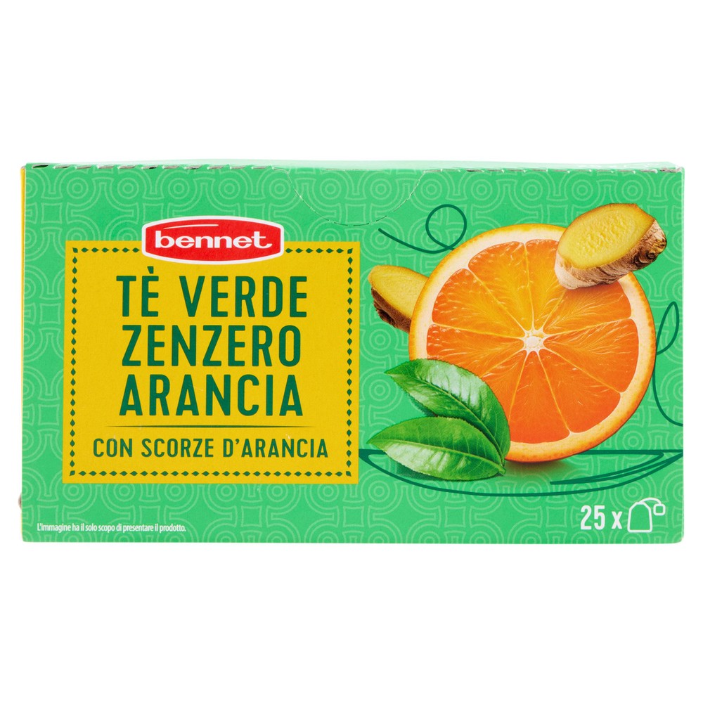 Te' Verde Zenzero Arancia Bennet 25 Filtri - Foto 1