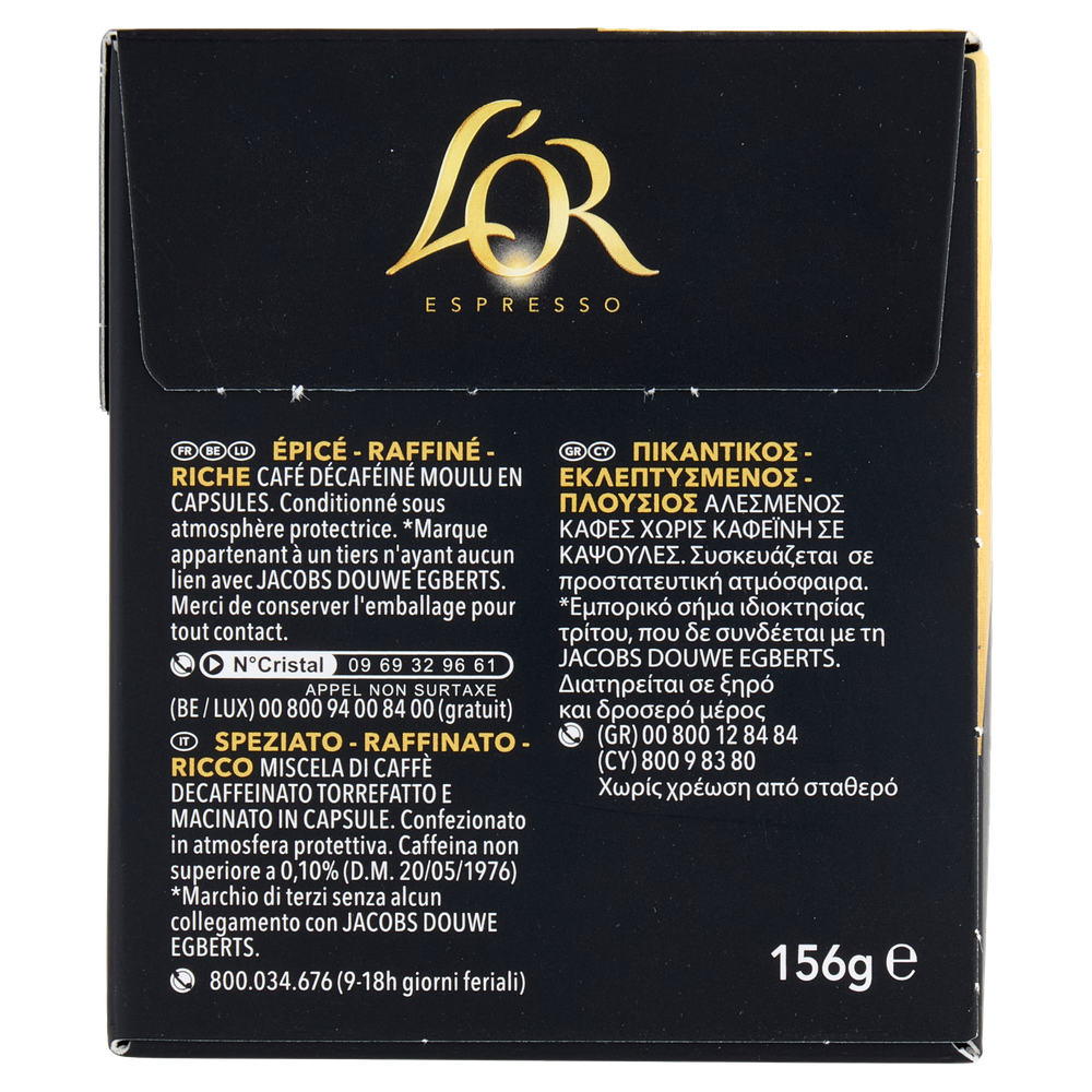 Caffè Espresso Decaffeinato Capsule Aluminium X30 L'or - Foto 2