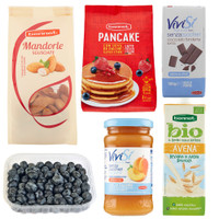 Mix Colazione Pancake + Bevanda Avena + Mandorle + Cioccolato