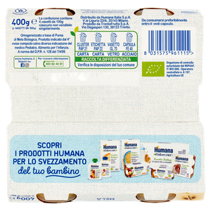 Omogeneizzato Mela Biologica 4x100g Humana - Foto 3