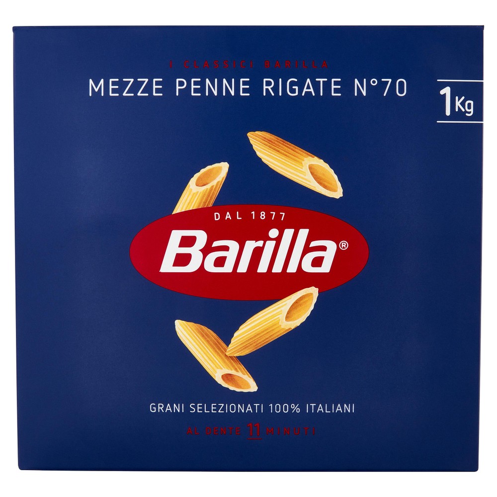 Pasta Mezze Penne Rigate N.70 100% Grano Italiano Barilla - Foto 1