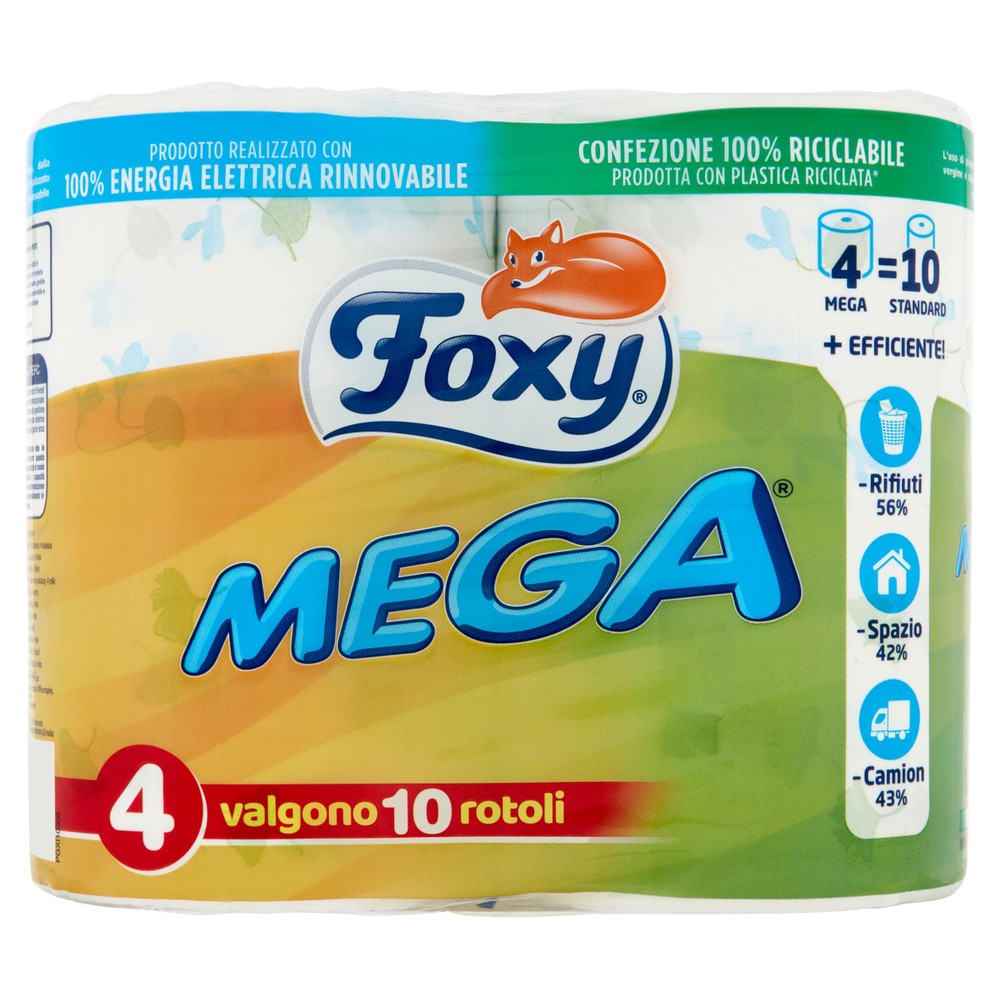 Carta Igienica Foxy Mega 2v Conf.Da 4