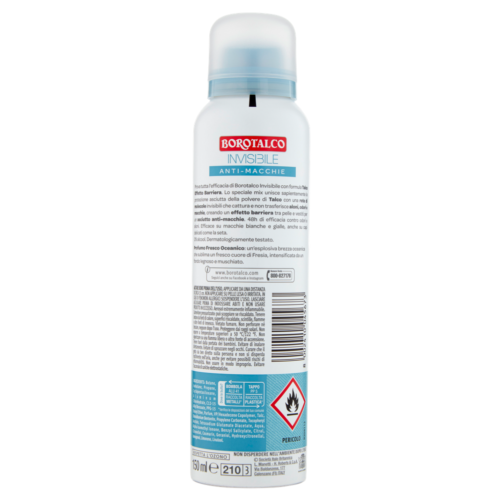 Borotalco Deodorante Spray Invisibile Azzurro - Foto 3