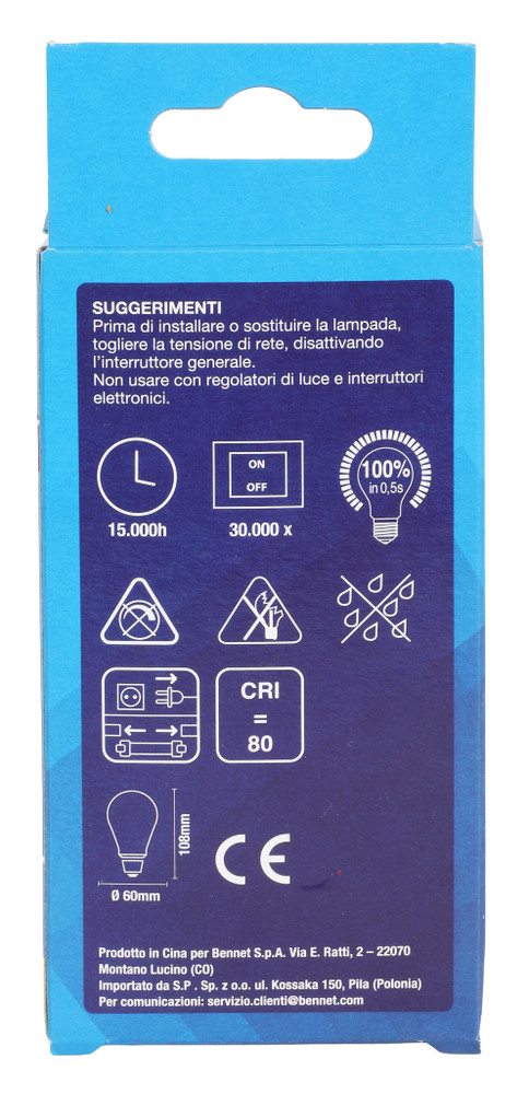 Lampadina Led Goccia 60we14 Bennet - Foto 3