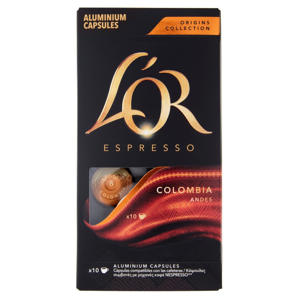 Caffè Espresso Origins Colombia Compatibile Nespresso 10pz L'or - Foto 1