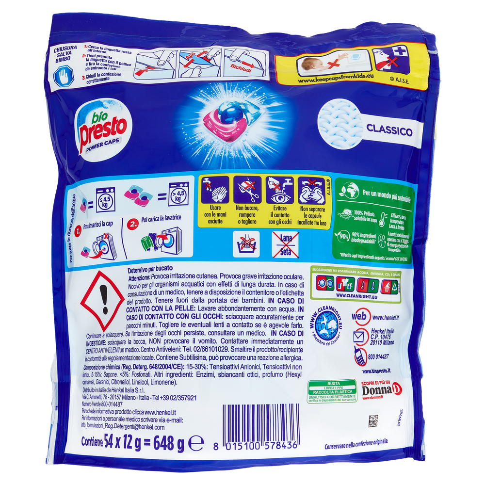 Detersivo Preodosato Per Lavatrice Powercaps Bio Presto - Foto 3